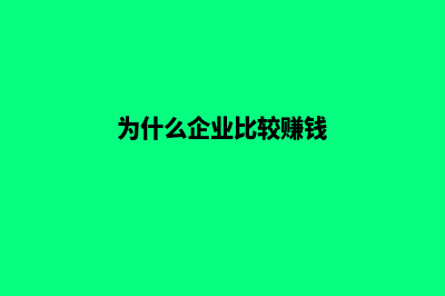 为什么企业比较喜欢定制官网建设，有哪些优势？(为什么企业比较赚钱)