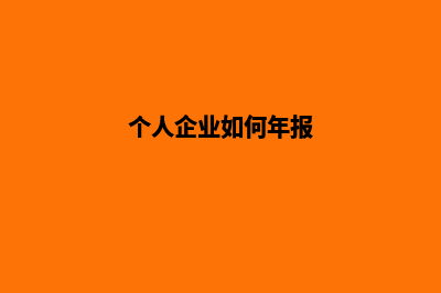 个人及企业如何建立自己的网站 怎么做(个人企业如何年报)