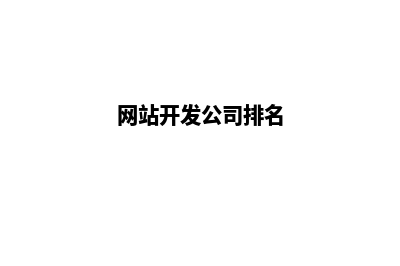 网站开发哪家公司好 如何选(网站开发公司排名)