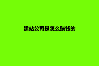 建站公司是怎么制作我们的网站(建站公司是怎么赚钱的)