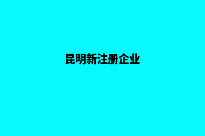 昆明新注册公司后税务有哪些方面需要处理(昆明新注册企业)