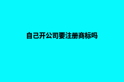 自己开公司要注意哪些方面(自己开公司要注册商标吗)
