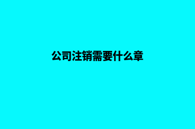 公司注销需要什么资料(公司注销需要什么章)