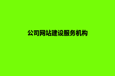 公司网站建设服务(公司网站建设服务机构)