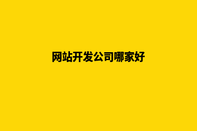 网站开发的公司(网站开发公司哪家好)