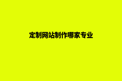 定制网站制作(定制网站制作哪家专业)
