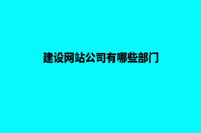 建设网站公司有哪些(建设网站公司有哪些部门)