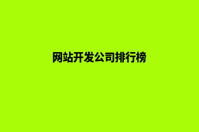 大型网站开发公司(网站开发公司排行榜)