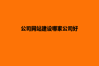 好公司网站建设(公司网站建设哪家公司好)