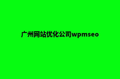 广州网站优化公司哪家好(广州网站优化公司wpmseo)