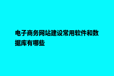 电子商务网站建设(电子商务网站建设常用软件和数据库有哪些)