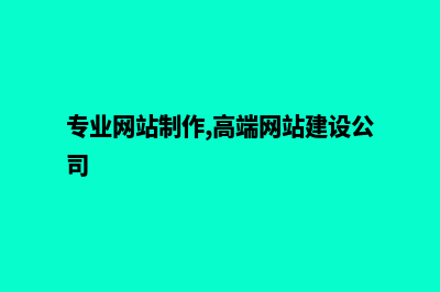 专注网站建设(专业网站制作,高端网站建设公司)
