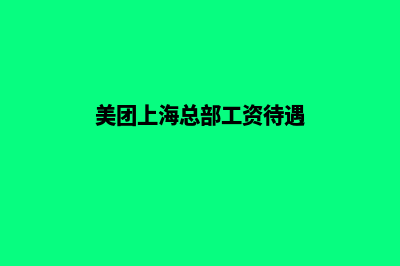 赤壁网站建设(美团上海总部工资待遇)