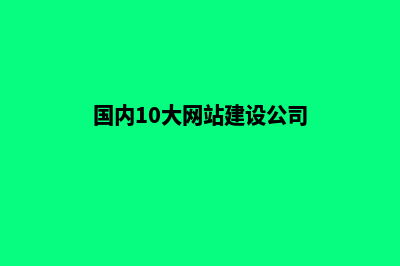 大型网站建设公司(国内10大网站建设公司)