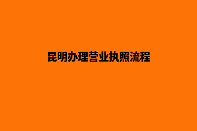 昆明办理营业执照去哪里(昆明办理营业执照流程)