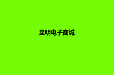 昆明电商网站推广(昆明电子商城)
