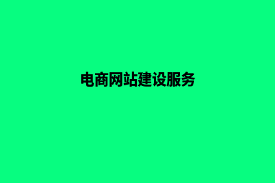 电商网站建设(电商网站建设服务)