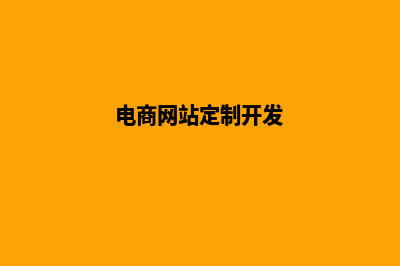 电商网站定制(电商网站定制开发)