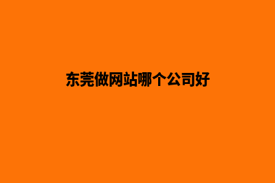 东莞做网站(东莞做网站哪个公司好)