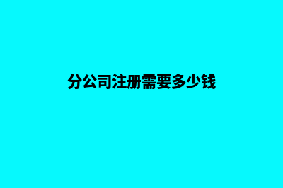 分公司昆明注册(分公司注册需要多少钱)