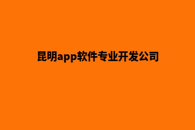 昆明app程序开发多少钱(昆明app软件专业开发公司)