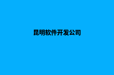 昆明app开发公司(昆明软件开发公司)