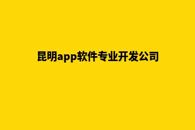 昆明app开发商(昆明app软件专业开发公司)