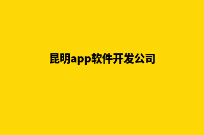 昆明app软件开发制作公司(昆明app软件开发公司)