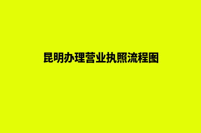 昆明办理营业执照需要(昆明办理营业执照流程图)