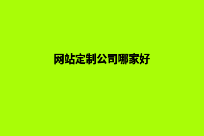 网站定制(网站定制公司哪家好)