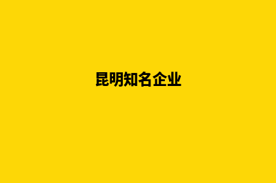 昆明高端企业网站建设公司(昆明知名企业)