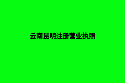 昆明代理营业执照办理(云南代办营业执照)