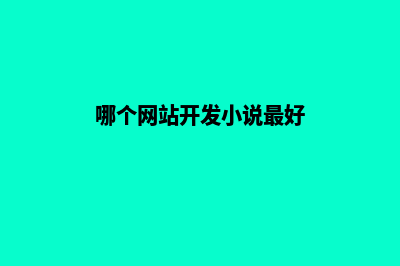 哪个网站开发小程序(哪个网站开发小说最好)