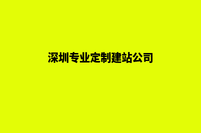 深圳网站定制开发(深圳专业定制建站公司)