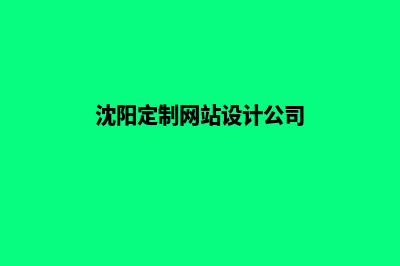 沈阳网站定制网站(沈阳定制网站设计公司)