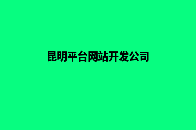 昆明平台网站开发(昆明平台网站开发公司)