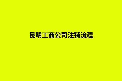 昆明工商公司注册(昆明工商公司注销流程)