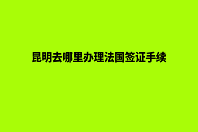 昆明去哪里办理营业执照(昆明去哪里办理法国签证手续)