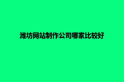 潍坊网站开发公司(潍坊网站制作公司哪家比较好)