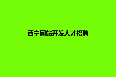 西宁网站开发(西宁网站开发人才招聘)