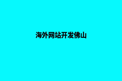 海外网站开发(海外网站开发佛山)