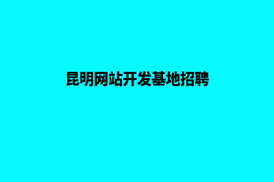 昆明网站开发基本流程(昆明网站开发基地招聘)