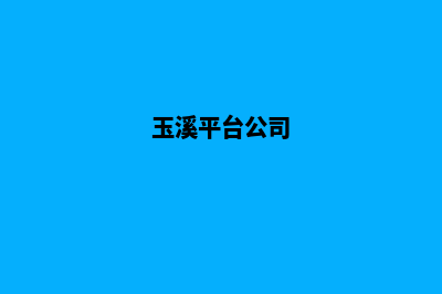 玉溪公司网站开发价格(玉溪平台公司)
