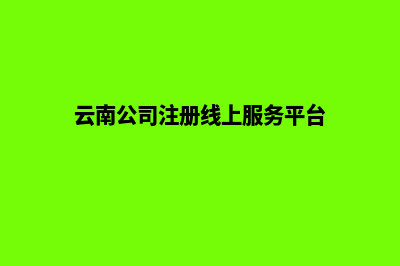 云南公司网页改版(云南公司注册线上服务平台)