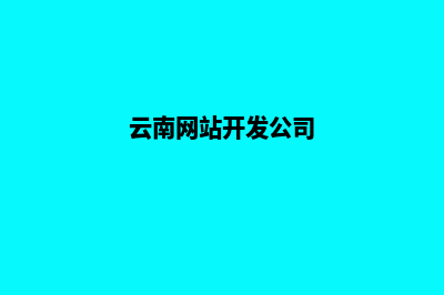 云南公司网页制作费用价格(云南网站开发公司)