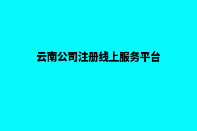 云南公司网页重做(云南公司注册线上服务平台)