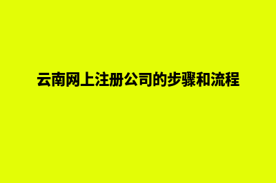 云南公司网站改版(云南网上注册公司的步骤和流程)