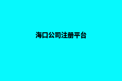 海口做公司网站的价格(海口公司注册平台)