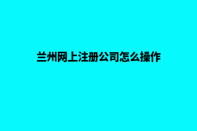 兰州公司网页重做多少钱(兰州网上注册公司怎么操作)