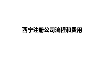 西宁app制作企业(西宁注册公司流程和费用)